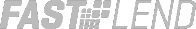 "FAST LEND" in grey, with a grid pattern within the letters.